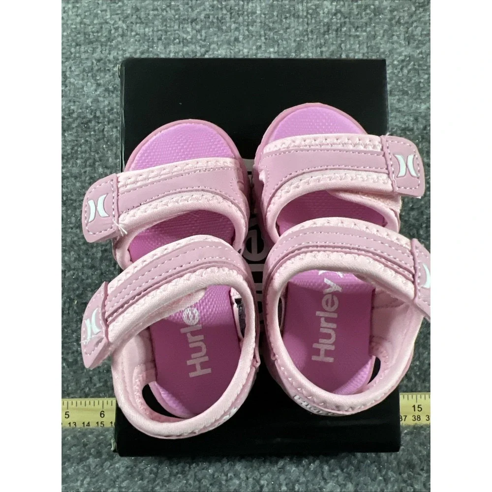 NIB Hurley Loni Toddler Girls Sport Water Sandals Pink Multi Size 5